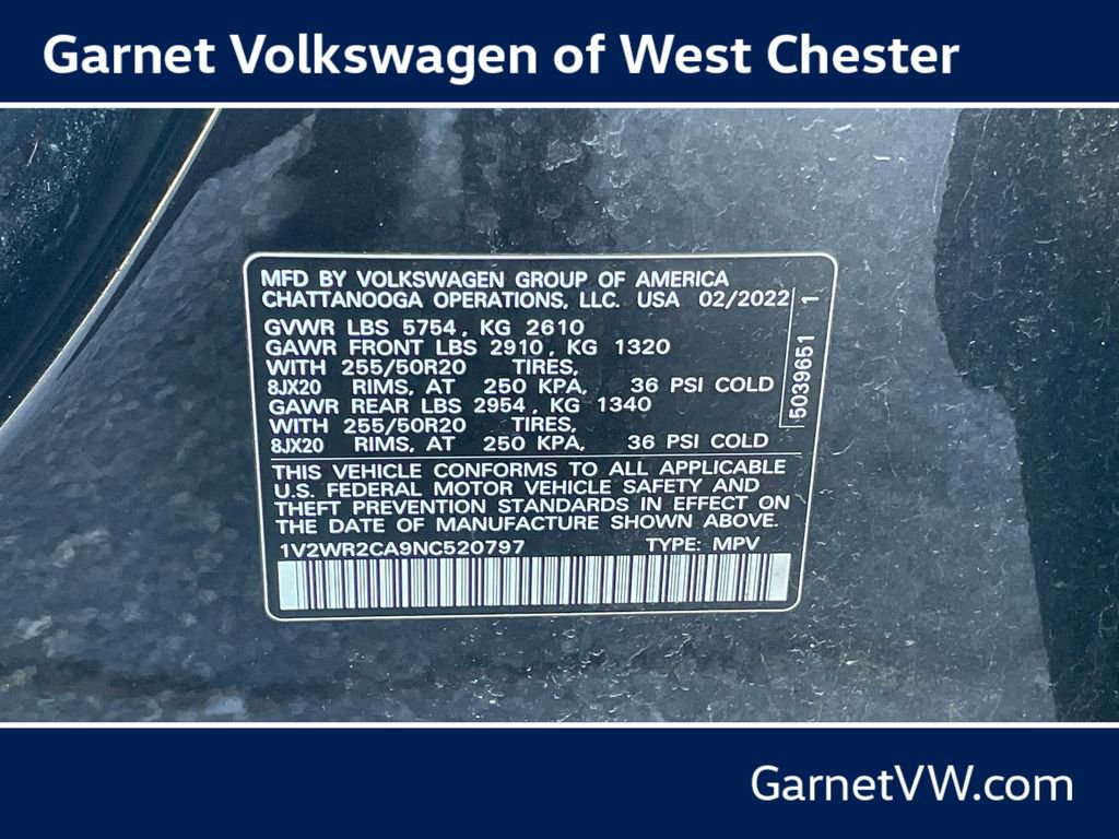 Used 2022 Volkswagen Atlas SE FWD image 12