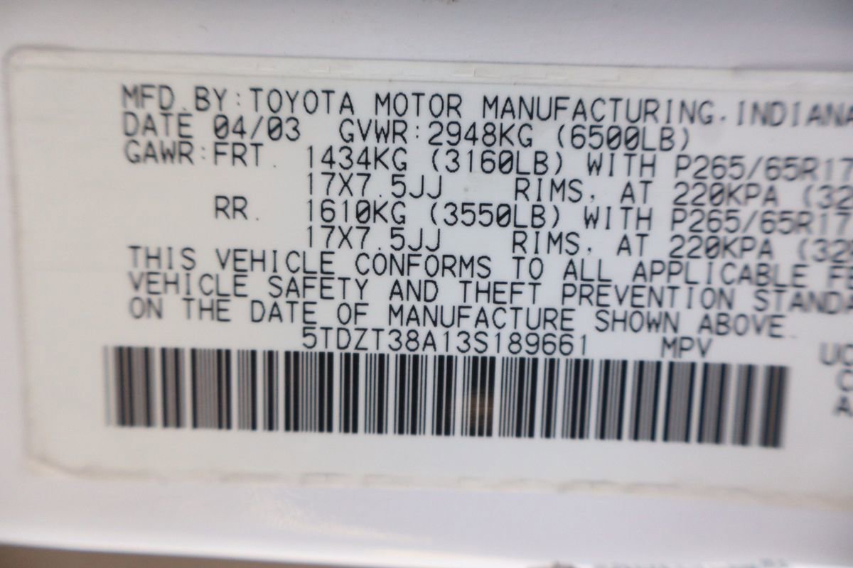 Used 2003 Toyota Sequoia Limited image 48