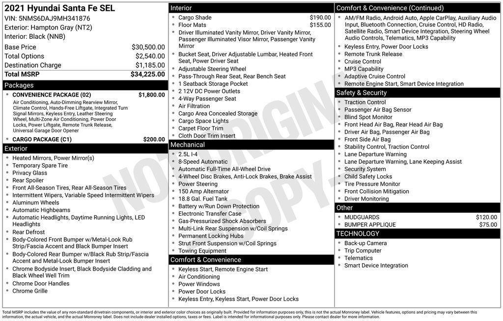 Used 2021 Hyundai Santa Fe SEL w/ Convenience Package AWD/4WD image 23