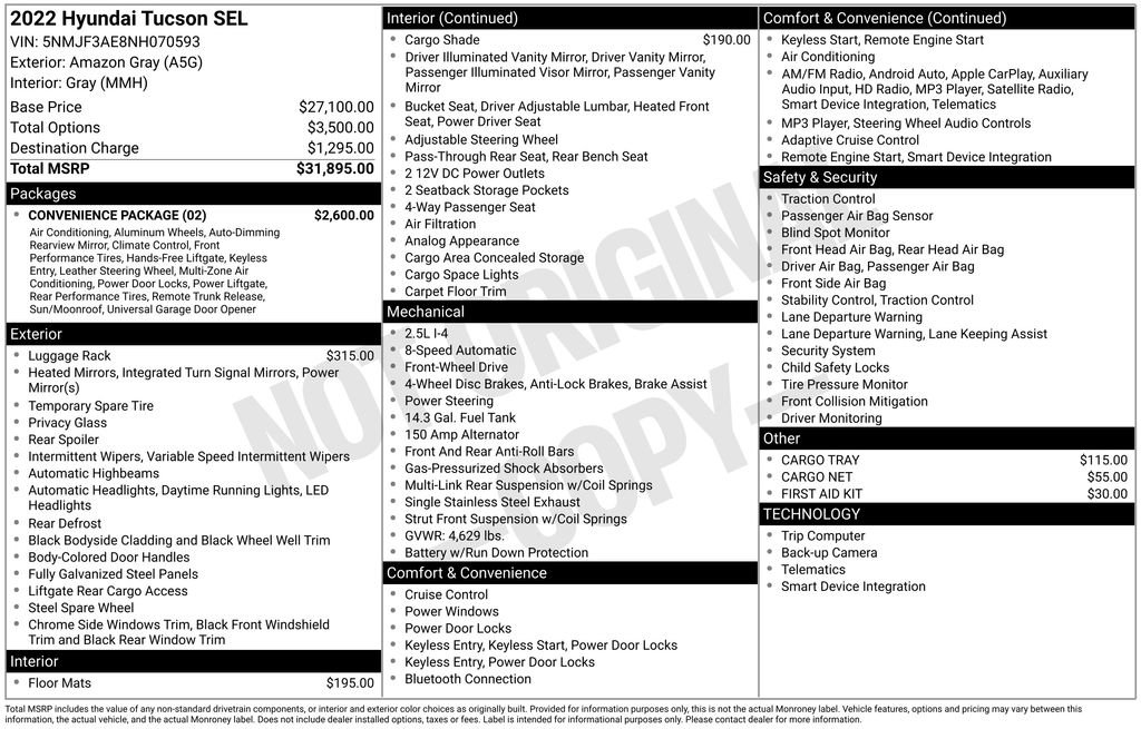 Used 2022 Hyundai Tucson SEL w/ Convenience Package image 7