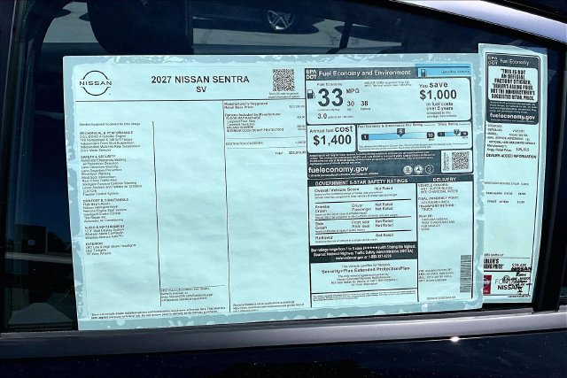 New 2027 Nissan Sentra SV w/ Floor Mat Package FWD image 12
