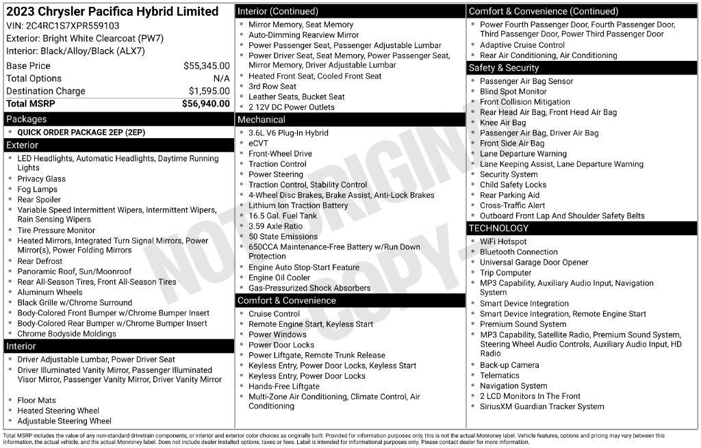 Used 2023 Chrysler Pacifica Limited FWD image 4