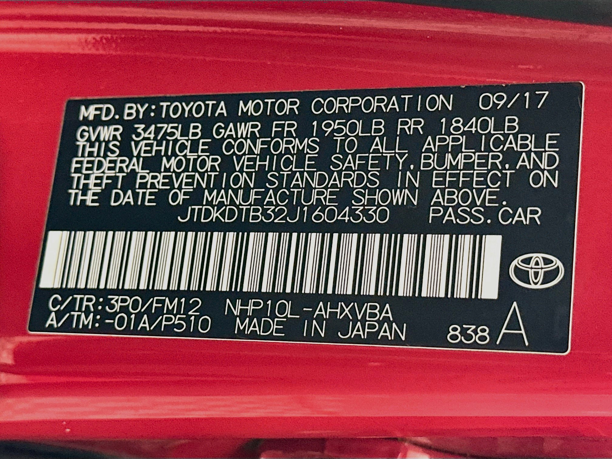 Used 2018 Toyota Prius C Two FWD image 12