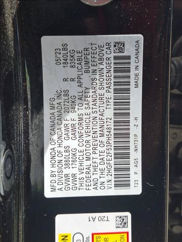 Certified 2023 Honda Civic Sport image 23