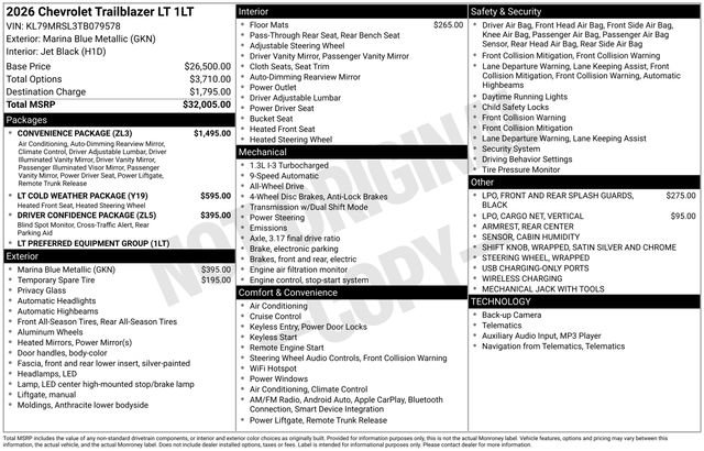 New 2026 Chevrolet TrailBlazer LT w/ Convenience Package AWD/4WD image 4