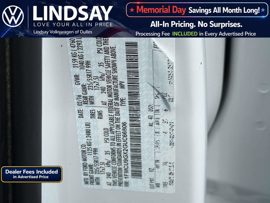 Used 2016 Ford Escape SE AWD/4WD image 26