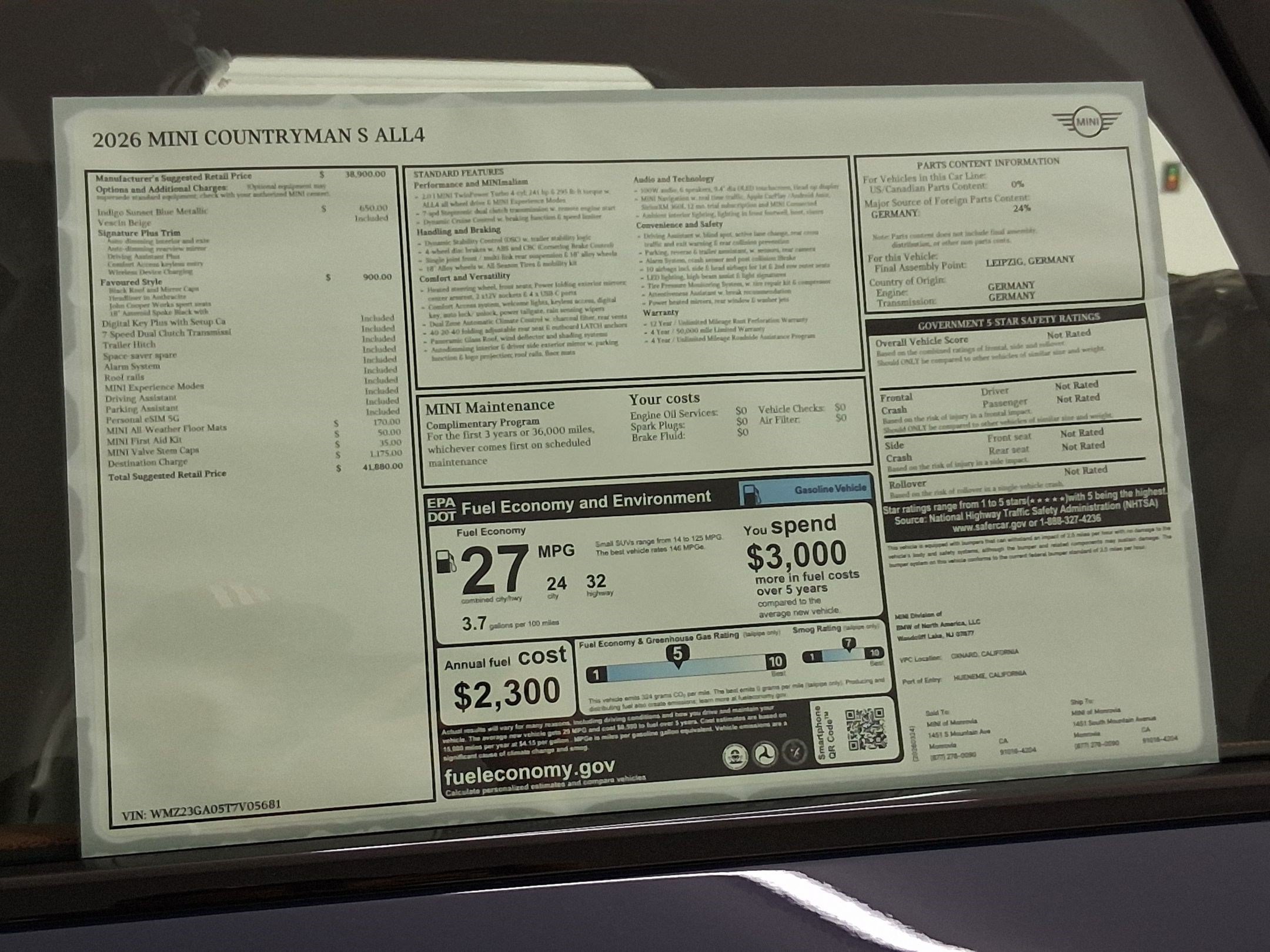 New 2026 MINI Cooper Countryman S AWD/4WD image 29