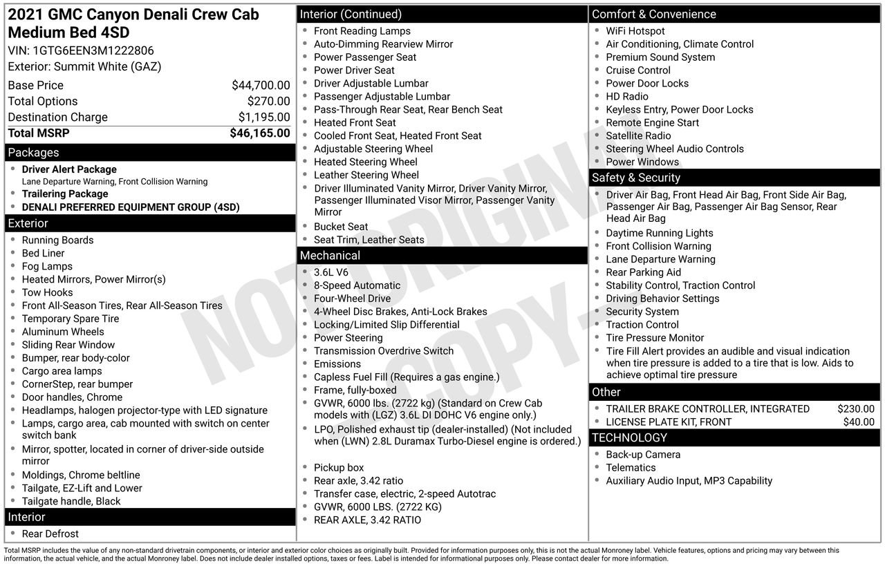 Used 2021 GMC Canyon Denali AWD/4WD image 26