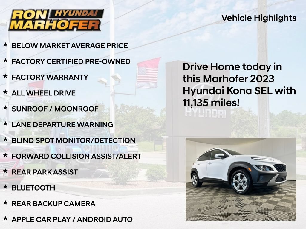 Certified 2023 Hyundai Kona SEL w/ Convenience Package AWD/4WD image 15