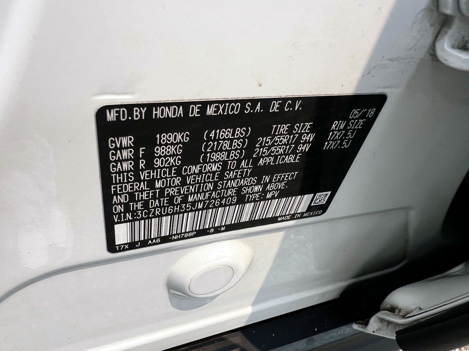 Certified 2018 Honda HR-V LX image 16