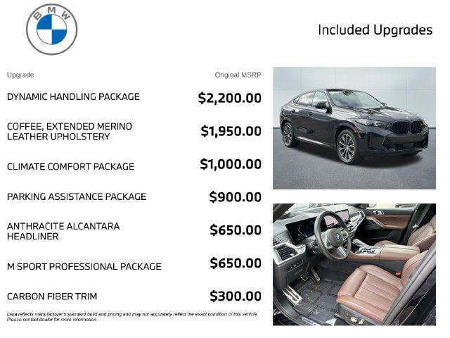 Certified 2025 BMW X6 M60i w/ Dynamic Handling Package AWD/4WD image 3