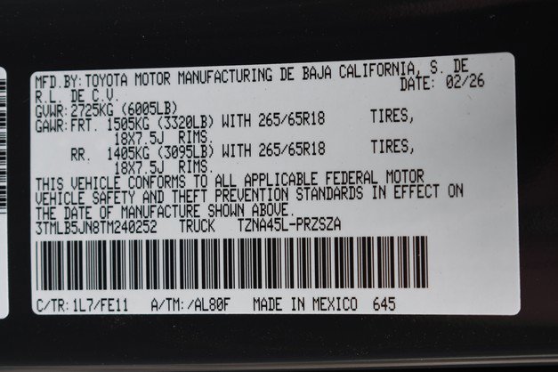 New 2026 Toyota Tacoma SR5 image 15