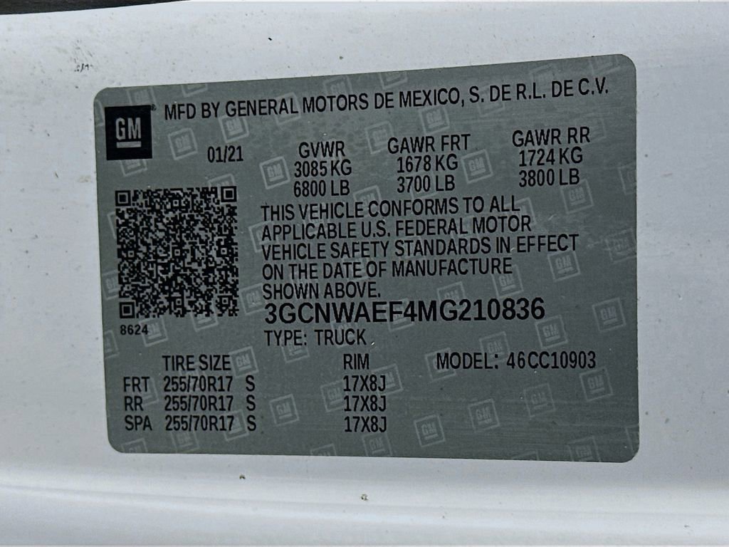 Used 2021 Chevrolet Silverado 1500 W/T w/ WT Fleet Convenience Package image 32