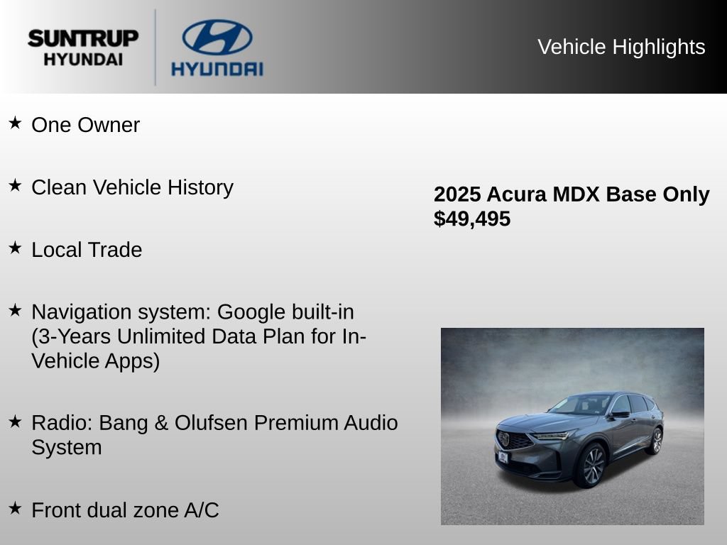 Used 2025 Acura MDX w/ Technology Package AWD/4WD image 7