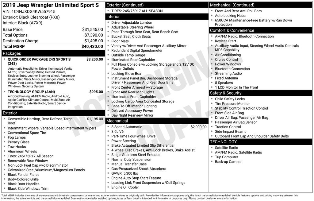 Used 2019 Jeep Wrangler Unlimited Sport S image 4