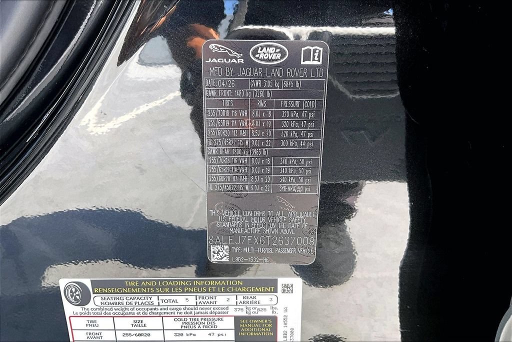 New 2026 Land Rover Defender 110 S AWD/4WD image 8