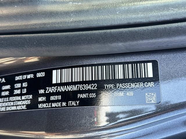 Used 2021 Alfa Romeo Giulia Sprint w/ Nero Edizione image 32