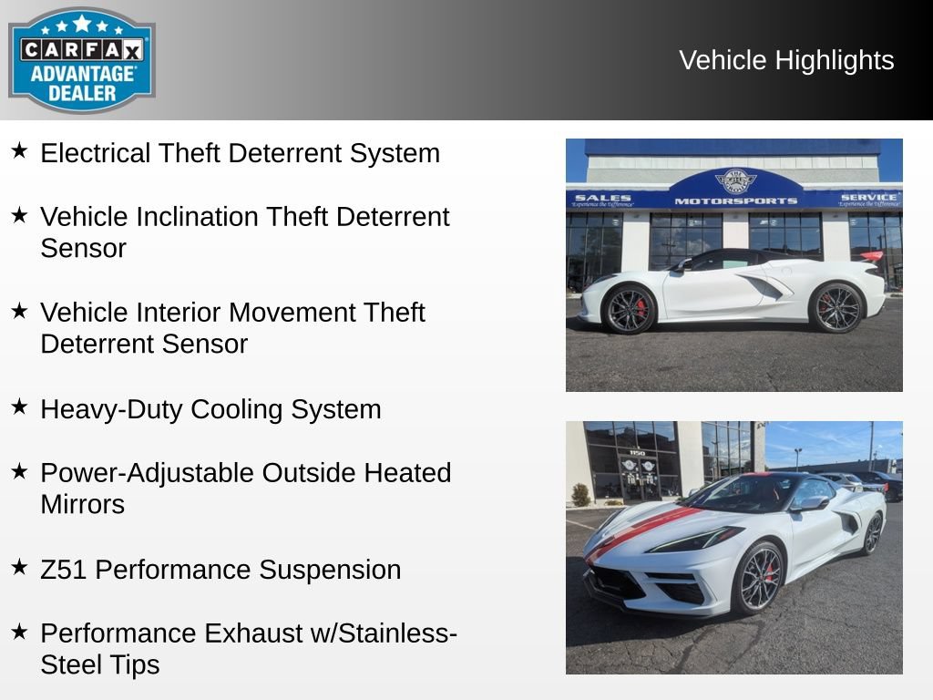 Used 2023 Chevrolet Corvette Stingray Premium Conv w/ Z51 Performance Package RWD image 8