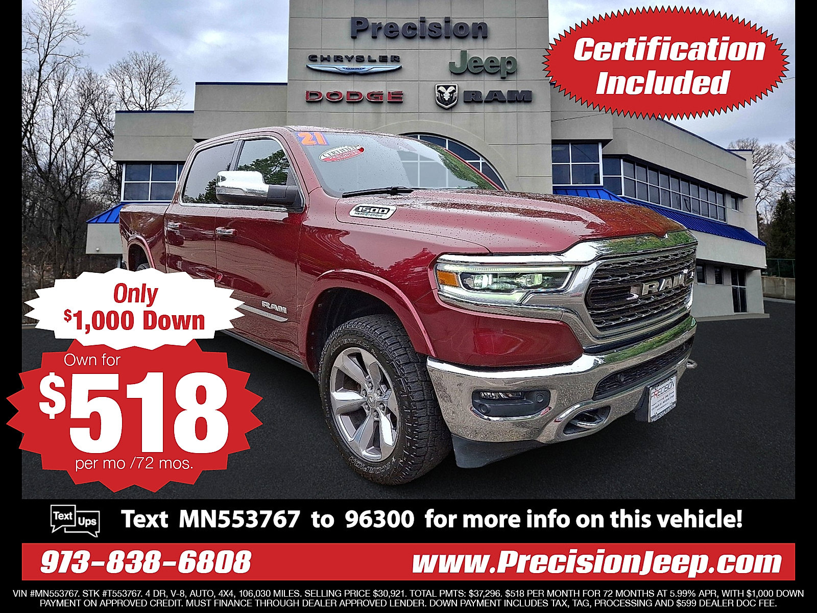 Certified 2021 RAM 1500 Limited image 2