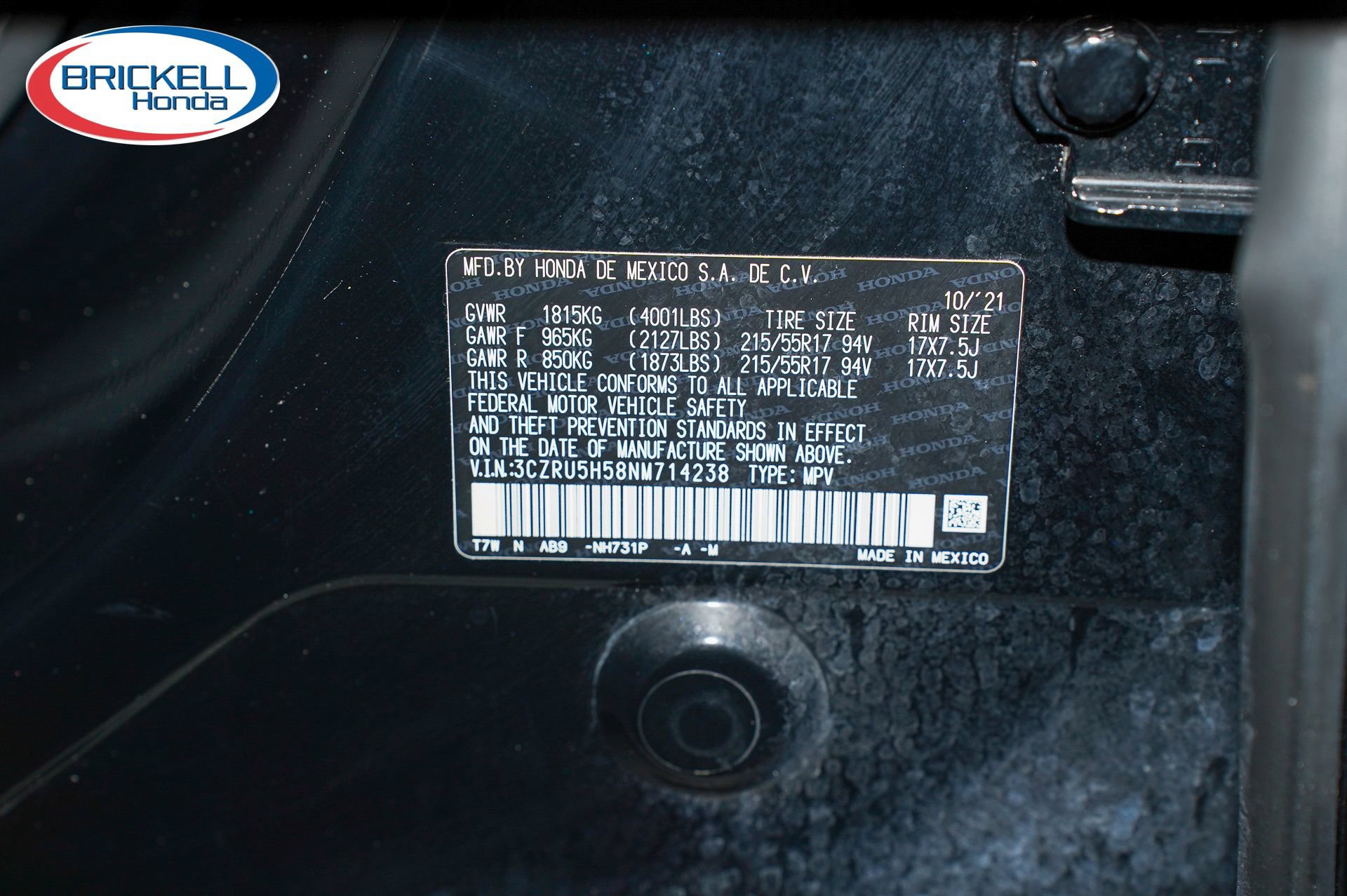 Certified 2022 Honda HR-V EX image 37