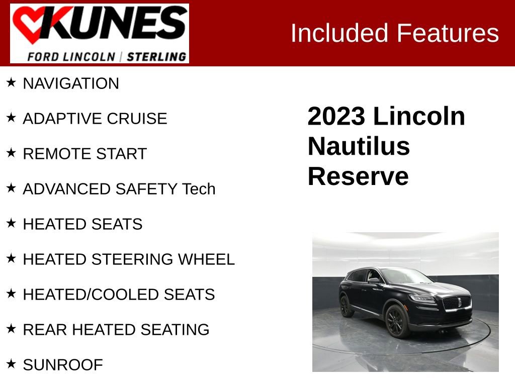 Used 2023 Lincoln Nautilus Reserve w/ Equipment Group 201A image 2