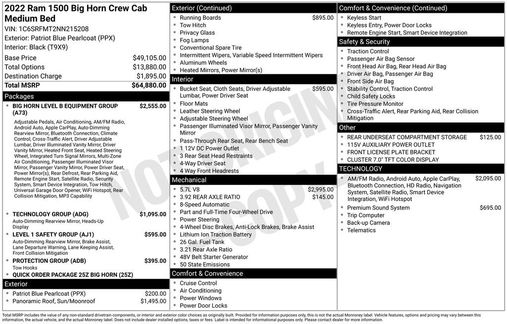 Used 2022 RAM 1500 Big Horn AWD/4WD image 8