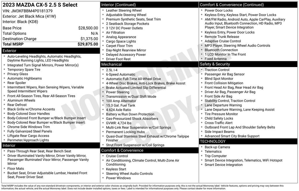 Certified 2023 MAZDA CX-5 AWD 2.5 S w/ Select Package image 30