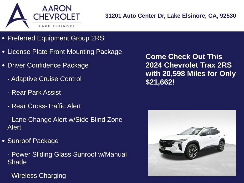 Used 2024 Chevrolet Trax RS w/ Sunroof Package image 5