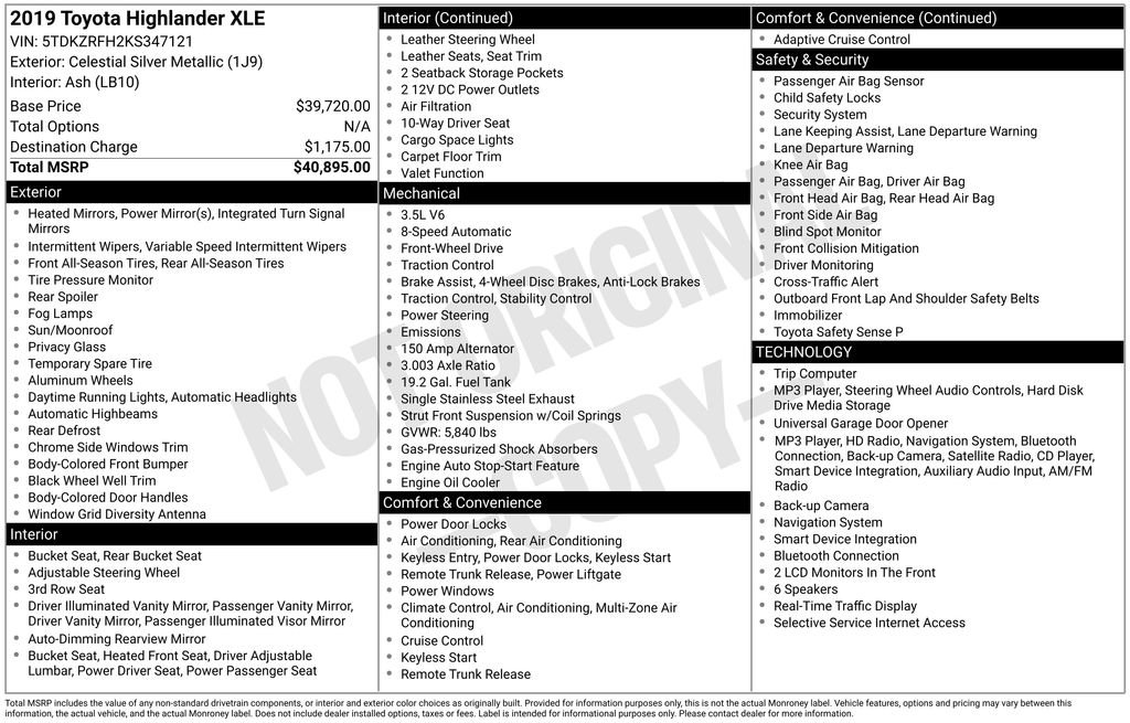 Used 2019 Toyota Highlander XLE image 38