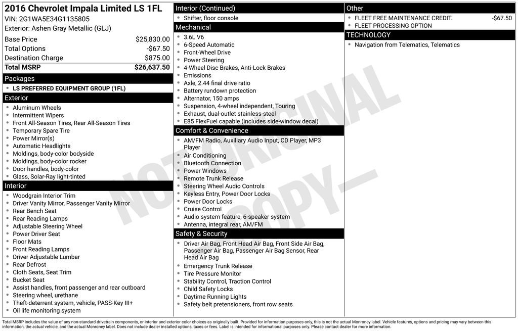 Used 2016 Chevrolet Impala Limited LS image 5