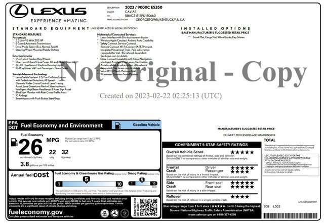Used 2023 Lexus ES 350 w/ Accessory Package (Z1) FWD image 2