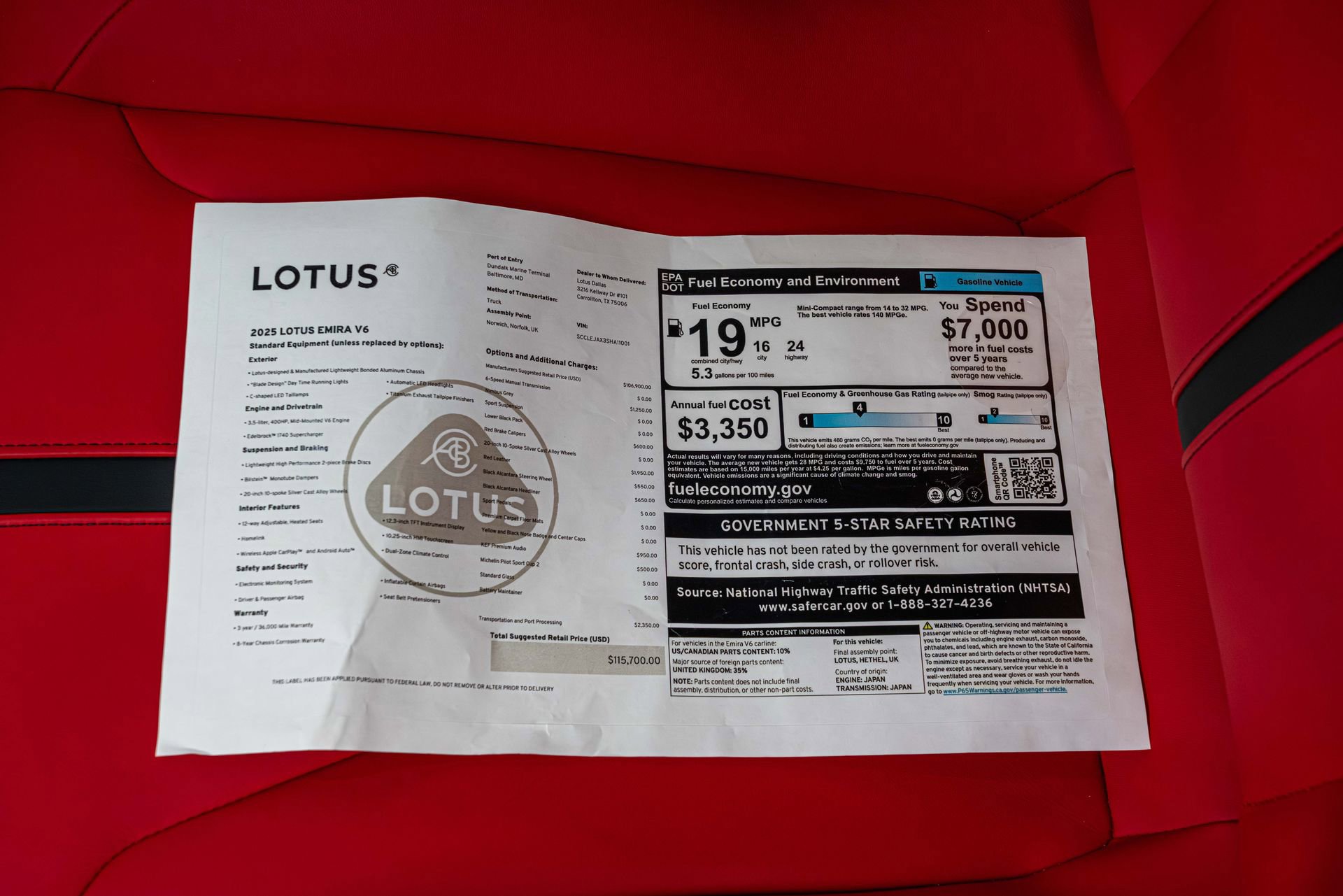 Used 2025 Lotus Emira RWD image 22