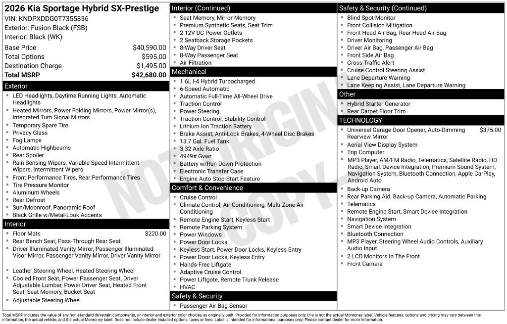 New 2026 Kia Sportage SX Prestige AWD/4WD image 6