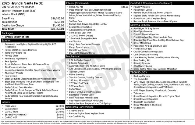 Certified 2025 Hyundai Santa Fe SE AWD/4WD image 25