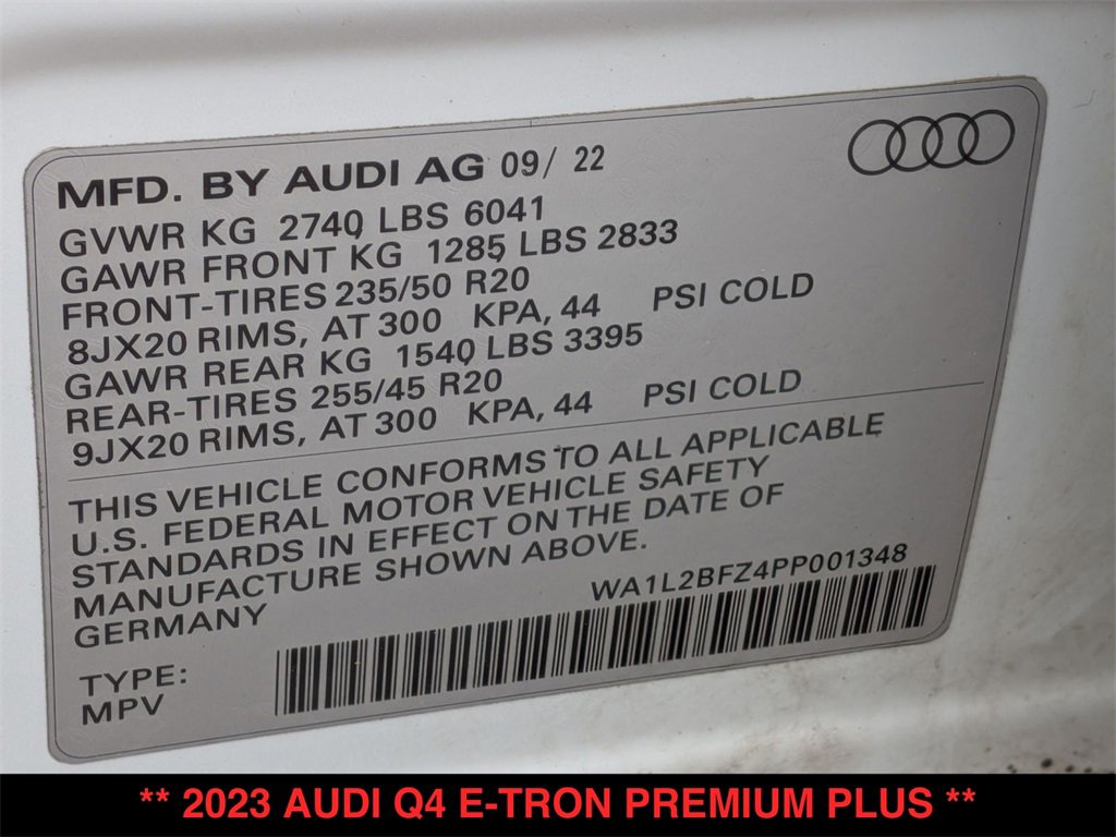 Used 2023 Audi Q4 e-tron Premium Plus image 34