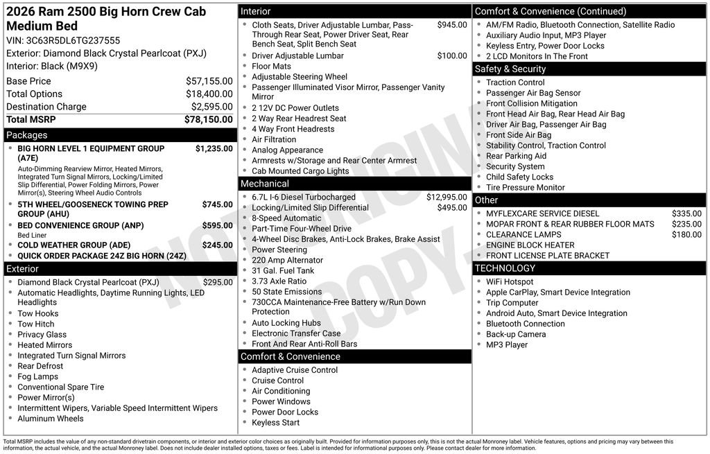 New 2026 RAM 2500 Big Horn AWD/4WD image 6