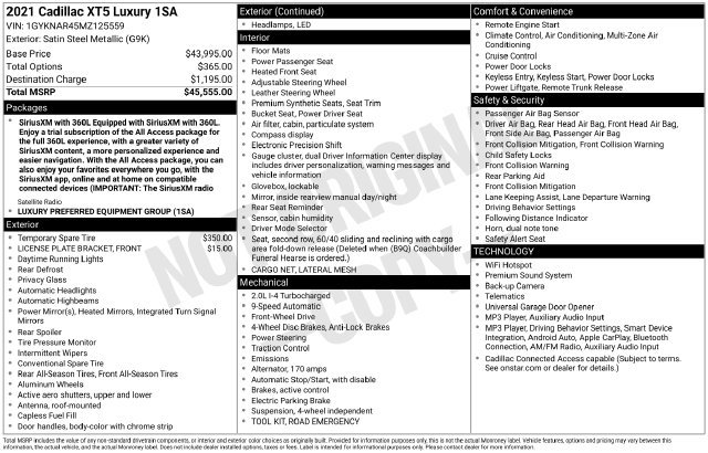 Used 2021 Cadillac XT5 Luxury FWD image 35