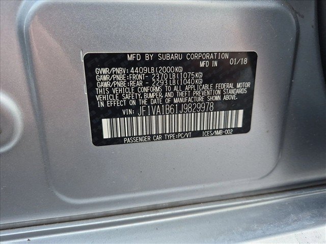 Used 2018 Subaru WRX Premium w/ Performance Package AWD/4WD image 14
