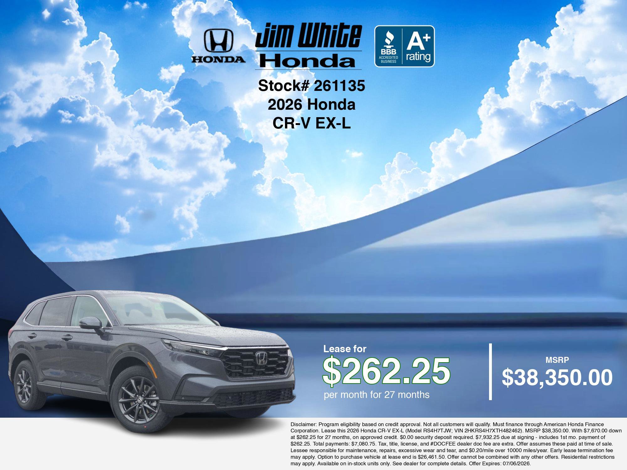 New 2026 Honda CR-V EX-L image 3