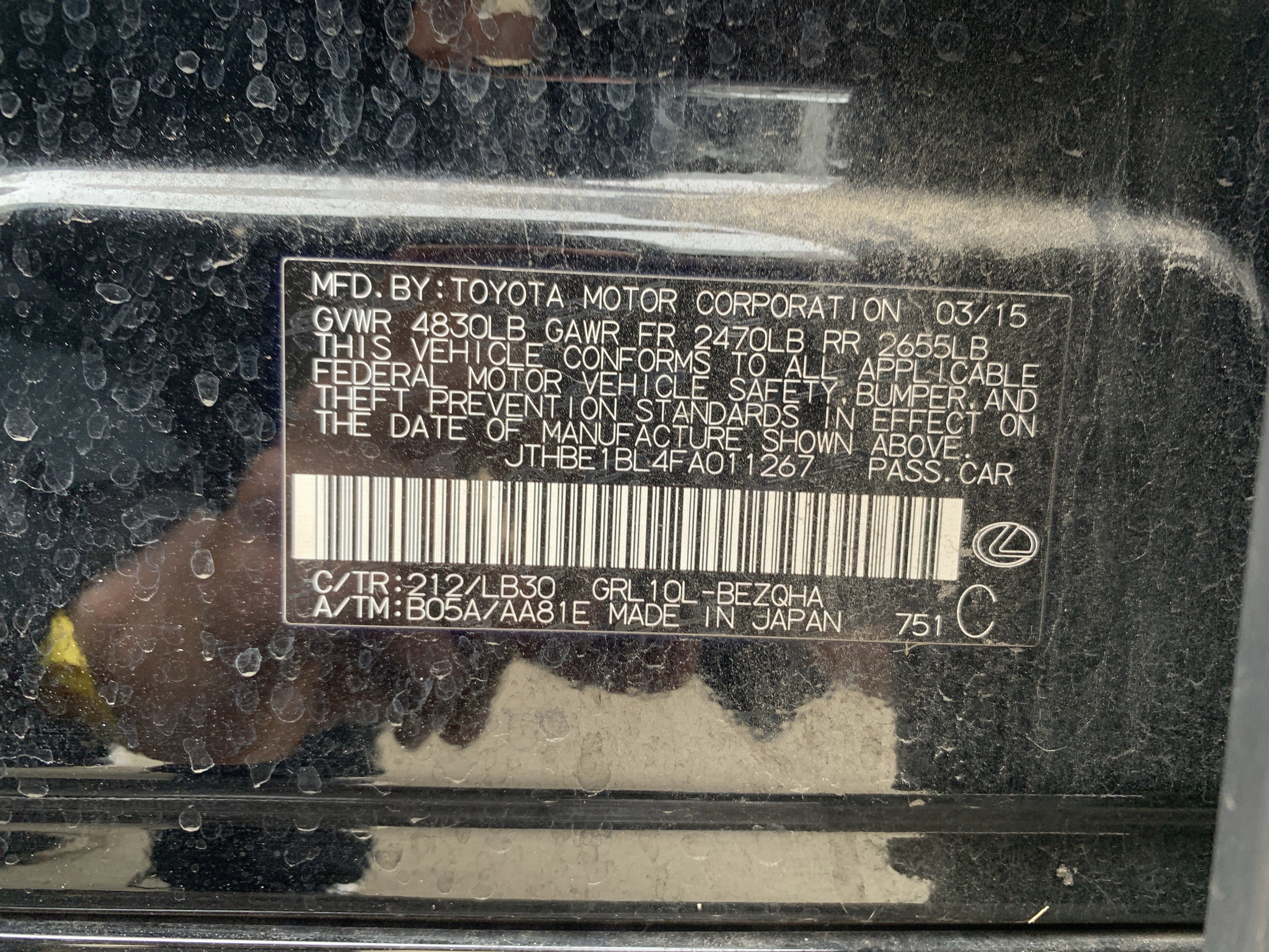 Used 2015 Lexus GS 350 F Sport w/ F Sport Package image 36