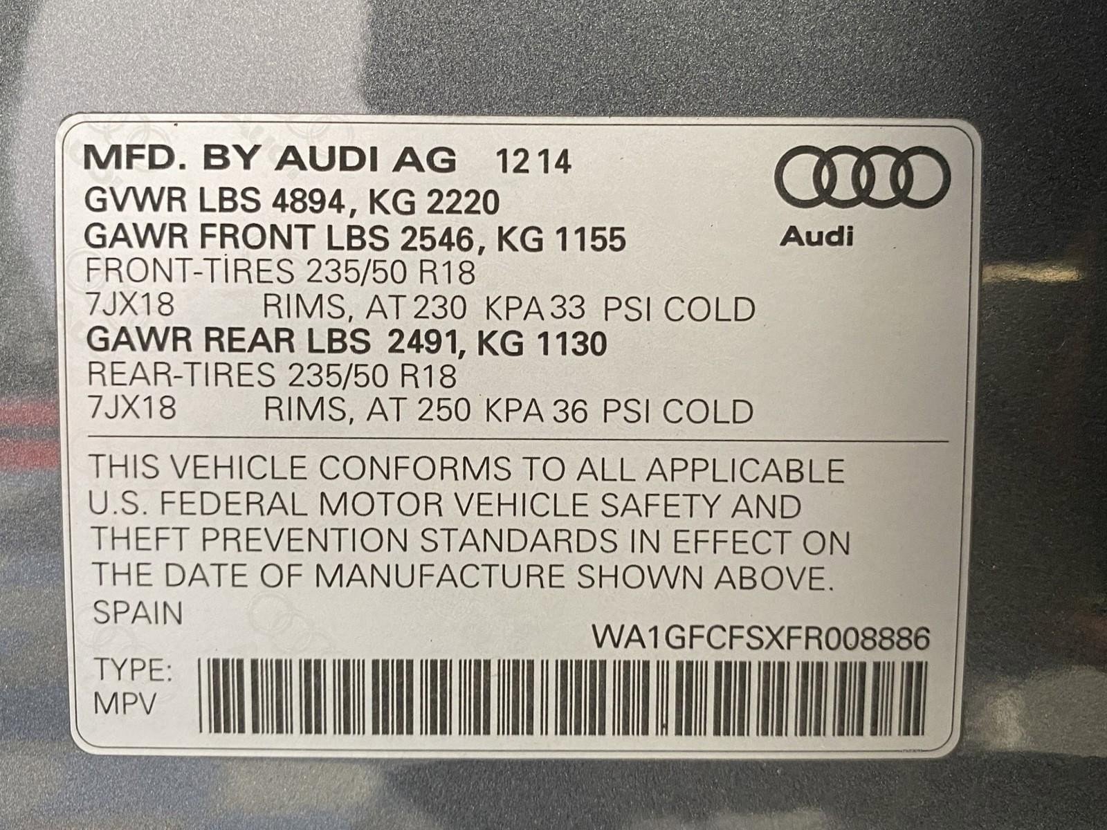 Used 2015 Audi Q3 2.0T Prestige AWD/4WD image 31