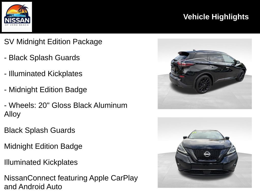 Used 2024 Nissan Murano SV w/ SV Midnight Edition Package image 19