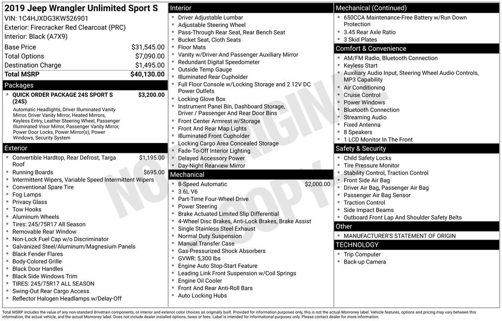 Used 2019 Jeep Wrangler Unlimited Sport S image 2