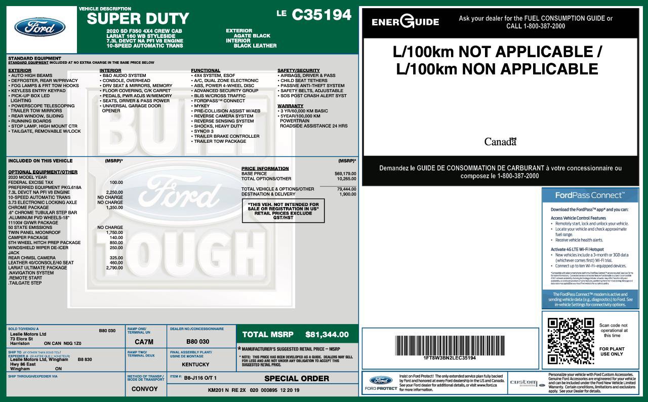 Used 2020 Ford F350 Lariat w/ Lariat Ultimate Package AWD/4WD image 9