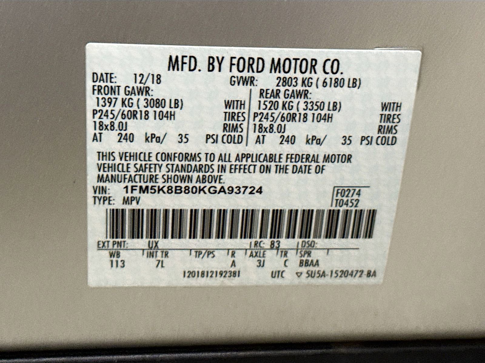 Used 2019 Ford Explorer 4WD w/ Class III Trailer Tow Package image 32