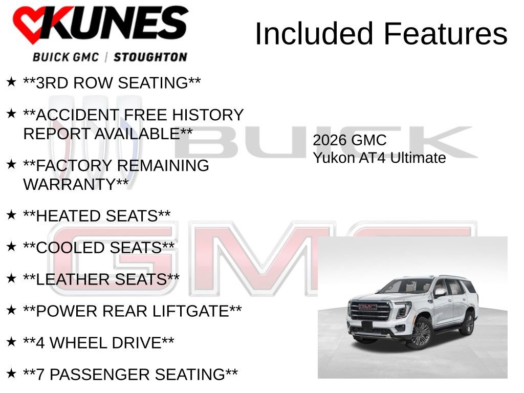 New 2026 GMC Yukon AT4 Ultimate AWD/4WD image 3