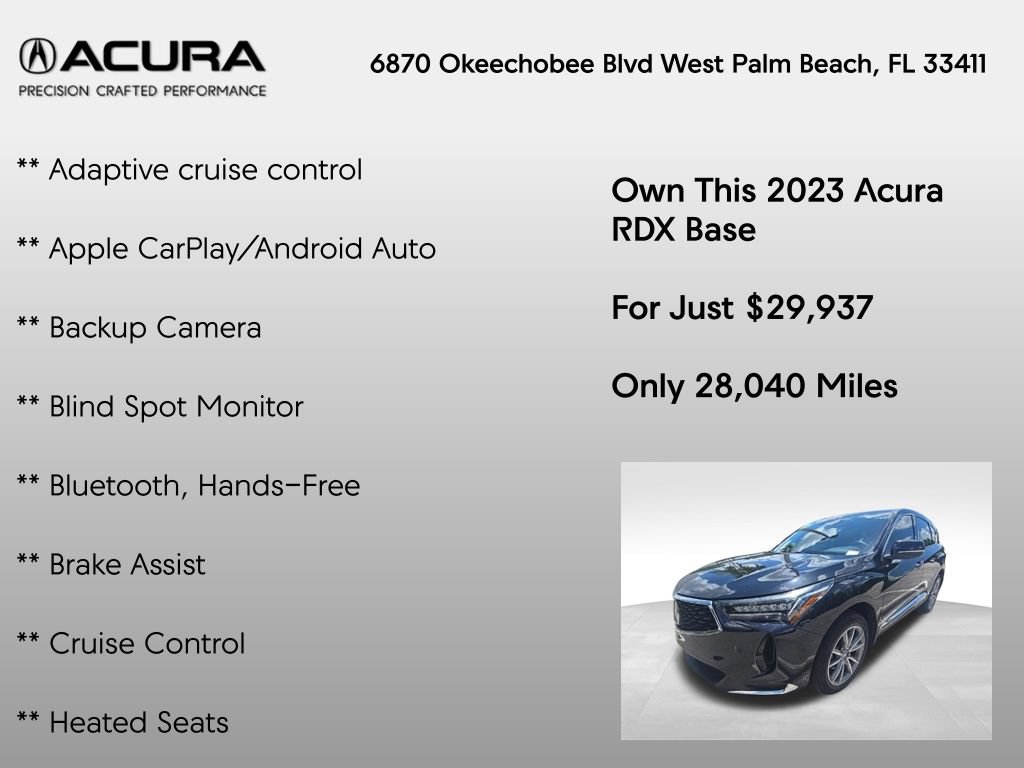 Certified 2023 Acura RDX w/ Technology Package FWD image 7