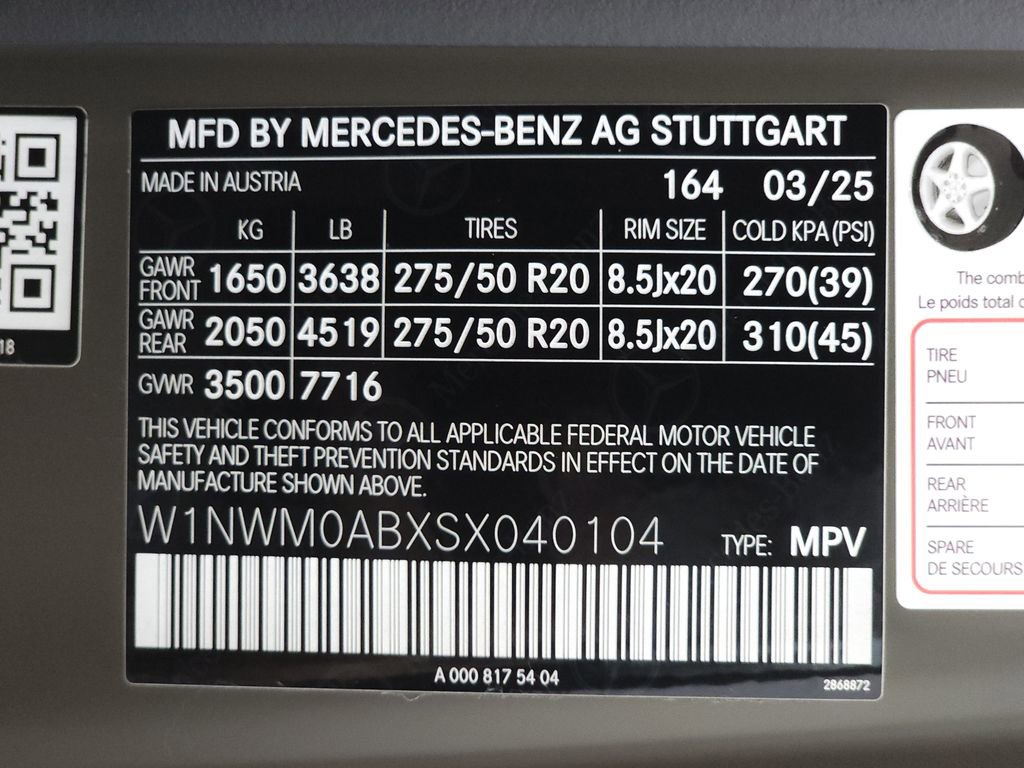 Certified 2025 Mercedes-Benz G 580 w/ EQ Technology image 37