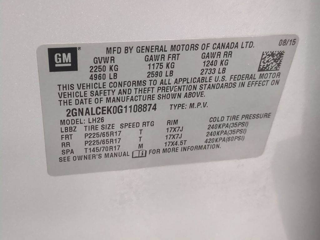Used 2016 Chevrolet Equinox LT w/ Convenience Package FWD image 39