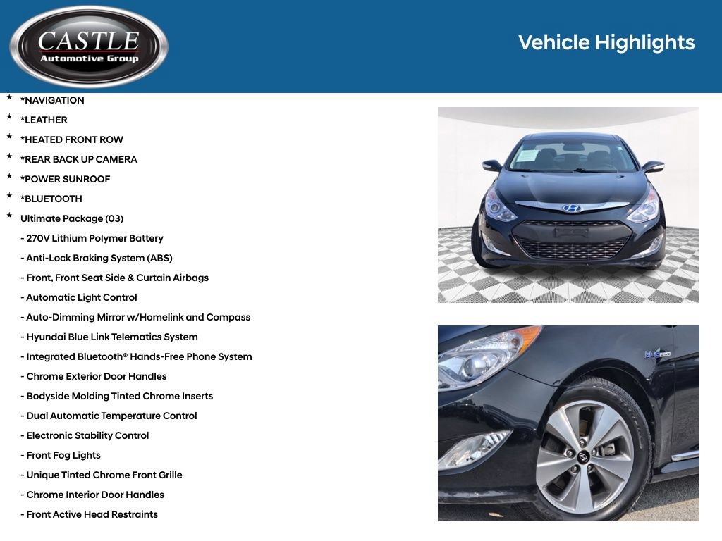 Used 2012 Hyundai Sonata Hybrid w/ Ultimate Pkg FWD image 3